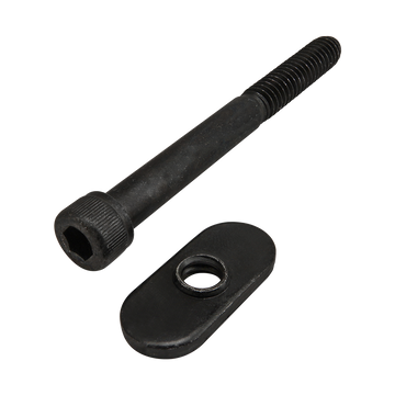 3434 -  Bolt Assembly: 1/4-20 x 2.500" Black SHCS and Slide-In Economy T-Nut - Centered Thread - Black Zinc