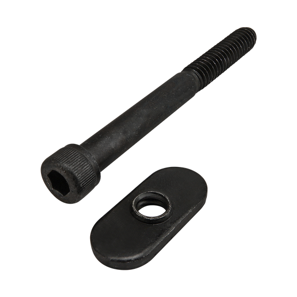 3434 -  Bolt Assembly: 1/4-20 x 2.500" Black SHCS and Slide-In Economy T-Nut - Centered Thread - Black Zinc