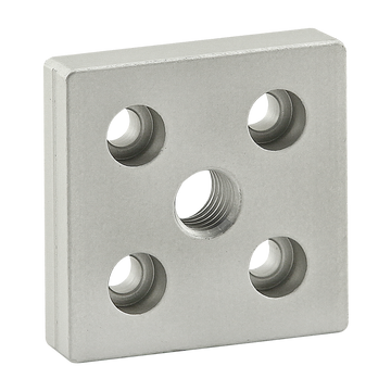 25-2139 -  25 Series 5 Hole - Center Tap Base Plate: 50mm x 50mm with M12 Tap