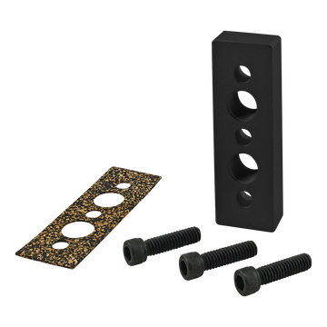 2447-BLACK -  10 Series 5-Hole Rectangular Pressure Manifold Feed Plate
