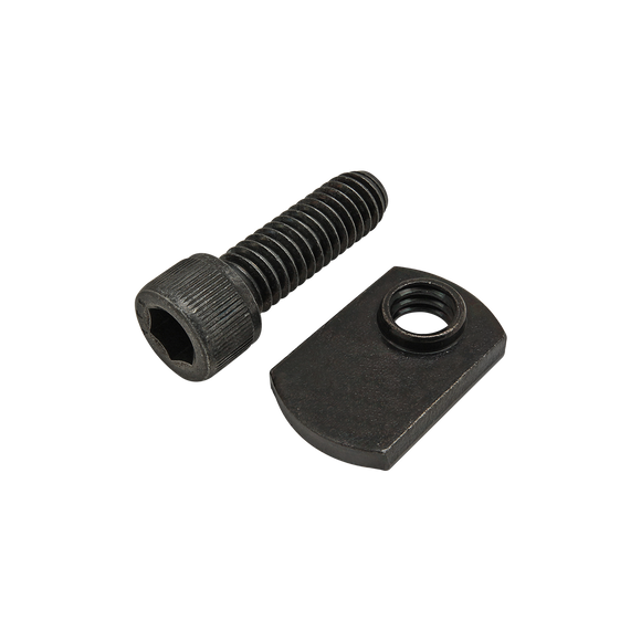 75-3844 -  Bolt Assembly: 5/16-18 x 1.000" Black SHCS with Slide-In Economy T-Nut - Offset Thread - Black Zinc