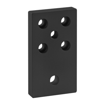 2169-BLACK -  10 Series 6 Hole - Leveling Anchoring Base Plate with 3/8-16 Tap