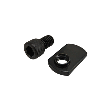 3450 -  Bolt Assembly: 5/16-18 x .500" Black SHCS with Slide-In Economy T-Nut - Offset Thread - Black Zinc