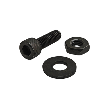 3459 -  Bolt Assembly: 10-32 x .625" Black SHCS with Washer and Hex Nut - Black Zinc