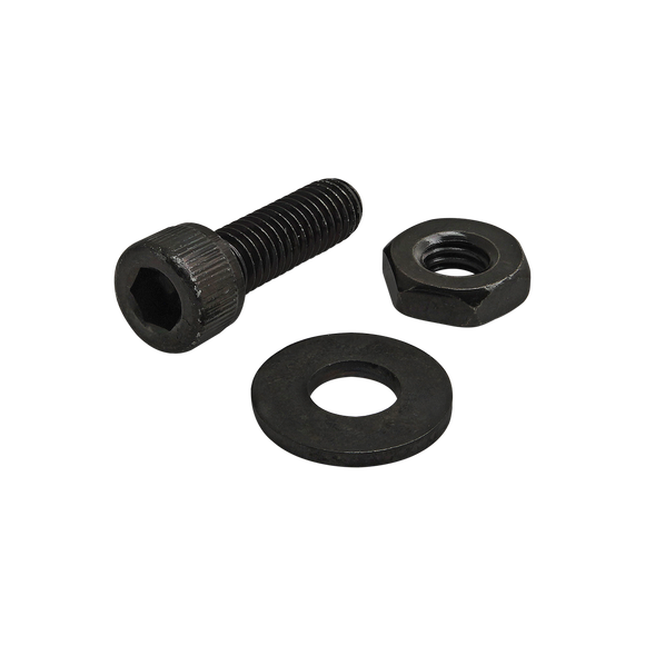 3459 -  Bolt Assembly: 10-32 x .625" Black SHCS with Washer and Hex Nut - Black Zinc