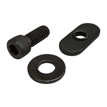 3497 -  Bolt Assembly: 1/4-20 x .625" Black SHCS with Washer and Slide-In Economy T-Nut - Centered Thread - Black Zinc