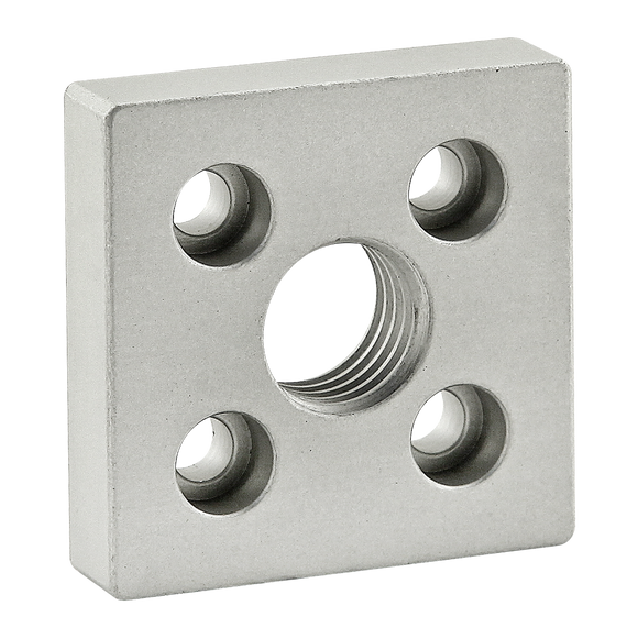 2362 -  10 Series 5 Hole - Center Tap Base Plate: 2.00" x 2.00" with 3/4-10 Tap