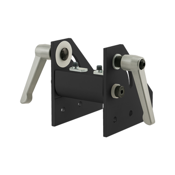 40-4318-BLACK -  40 Series 90 Degree Wide Double Pivot Bracket Assembly with "L" Handles