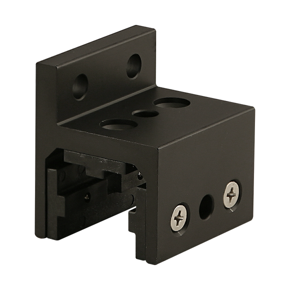 25-6415-BLACK -  25 Series 3 Slot Mount - Single Flange Short Standard Linear Bearing with Brake Holes