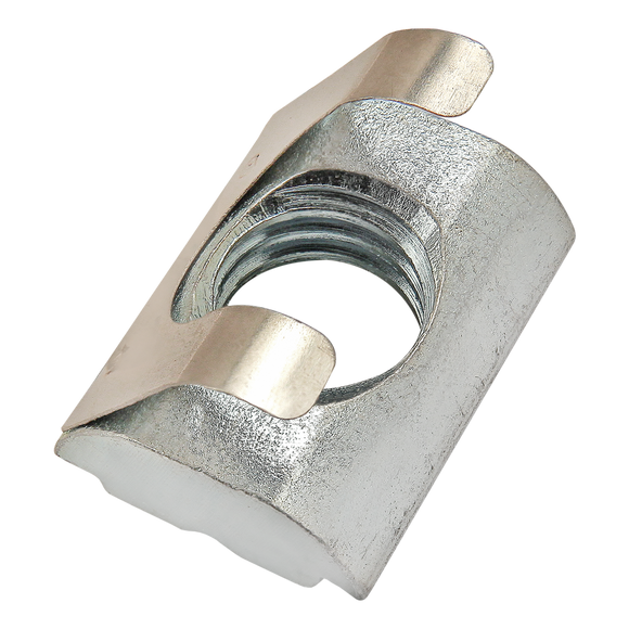 13095 -  M8 Short Self-Aligning Roll-in T-Nut with Spring Leaf