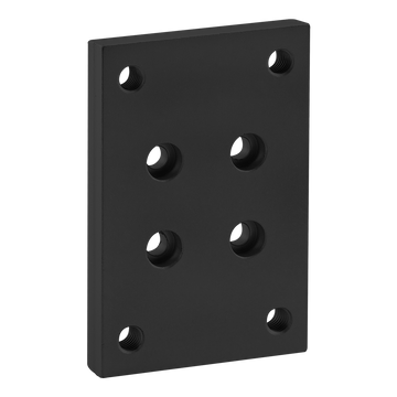 25-2418-BLACK -  25 Series Flange Mount Caster Base Plate