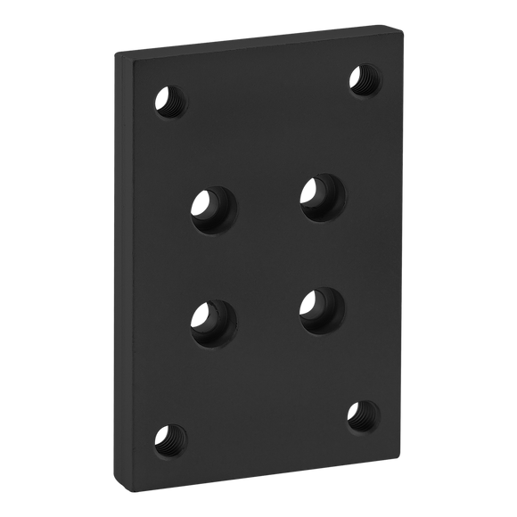 25-2418-BLACK -  25 Series Flange Mount Caster Base Plate