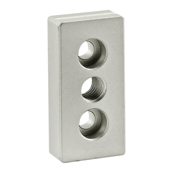 25-2137 -  25 Series 3 Hole - Center Tap Base Plate - 25mm x 50mm with M10 Tap