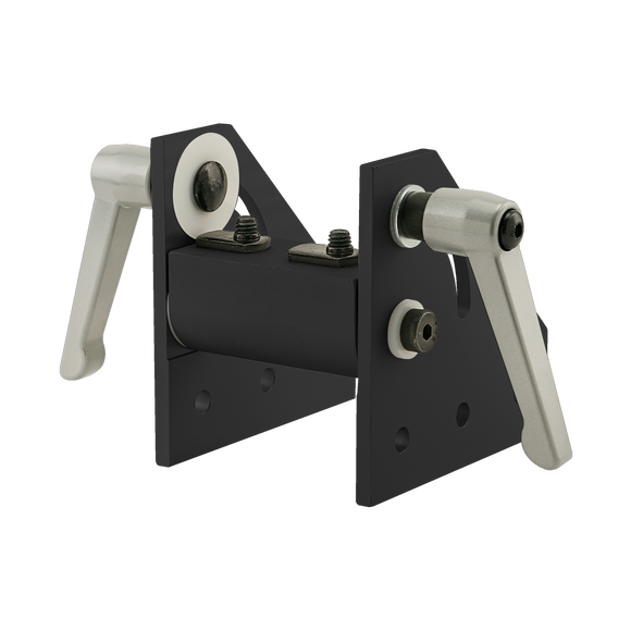 4318-BLACK -  15 Series 90 Degree Wide Double Pivot Bracket Assembly with "L" Handles