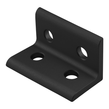 25-4113-BLACK -  25 Series 4 Hole - Wide Inside Corner Bracket