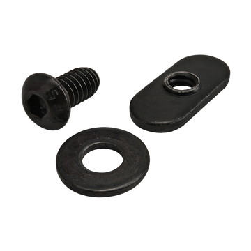 3398 -  Bolt Assembly: 1/4-20 x .500" Black BHSCS with Slide-In Economy T-Nut - Centered Thread - Black Zinc