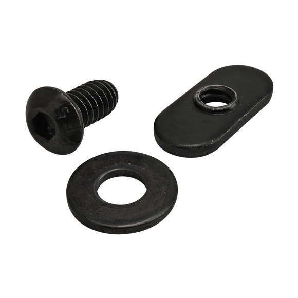 3398 -  Bolt Assembly: 1/4-20 x .500" Black BHSCS with Slide-In Economy T-Nut - Centered Thread - Black Zinc