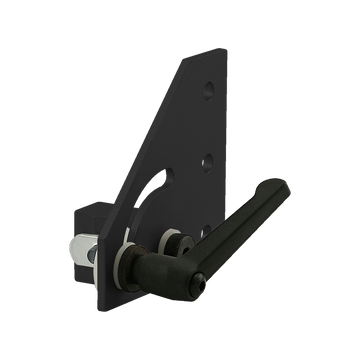 25-4139-BLACK -  25 Series 90 Degree Left Hand Pivot Bracket Assembly with "L" Handle