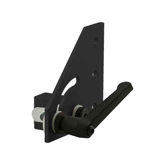 25-4139-BLACK -  25 Series 90 Degree Left Hand Pivot Bracket Assembly with "L" Handle