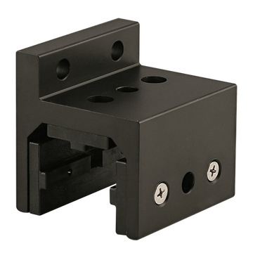 6515-BLACK -  15 Series 3 Slot Mount - Single Flange Short Standard Linear Bearing with Brake Holes