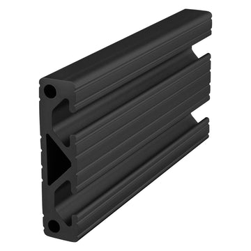 2012-120-BLACK-FB -  2" X 0.5" T-SLOT EXT 120" BAR FULLBLACK ANODIZE