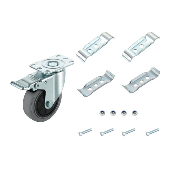 EW-4PSB-KIT -  4" ESD Swivel Plate Caster with Brake - Kit