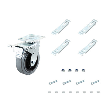 EW-6PSB-KIT -  6" ESD Swivel Plate Caster with Brake - Kit
