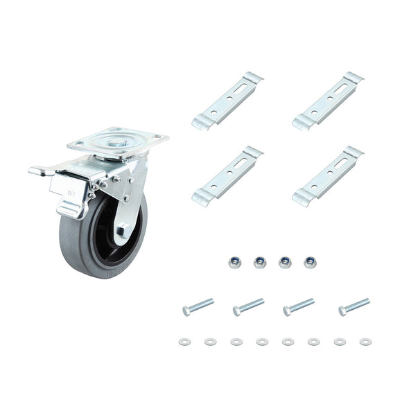 EW-6PSB-KIT -  6" ESD Swivel Plate Caster with Brake - Kit