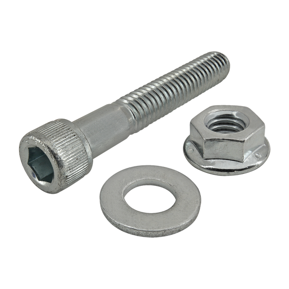 3962 -  Bolt Assembly: 5/16-18 x 2.000" Bright SHCS with Washer and Flanged Hex Nut - Bright Zinc