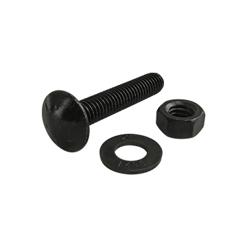 3153 -  Bolt Assembly: 5/16-18 x 1.750" Black Slide-In Flanged Economy T-Slot Stud with Washer and Hex Nut - Black Zinc