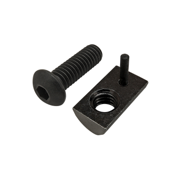 75-3831 -  Bolt Assembly: 5/16-18 x 1.000" Black BHSCS with Roll-In T-Nut with Flex Handle - Black Zinc