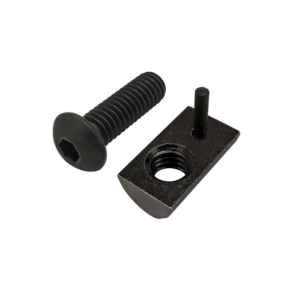 75-3831 -  Bolt Assembly: 5/16-18 x 1.000" Black BHSCS with Roll-In T-Nut with Flex Handle - Black Zinc