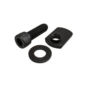 3470 -  Bolt Assembly: 5/16-18 x 1.000" Black SHCS with Washer and Slide-In Economy T-Nut - Offset Thread - Black Zinc