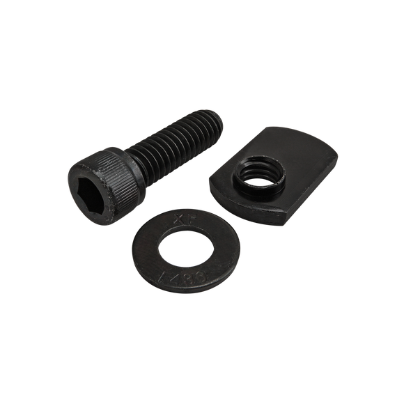 3470 -  Bolt Assembly: 5/16-18 x 1.000" Black SHCS with Washer and Slide-In Economy T-Nut - Offset Thread - Black Zinc