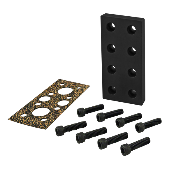 2448-BLACK -  10 Series 8-Hole Pressure Manifold Stopper Plate