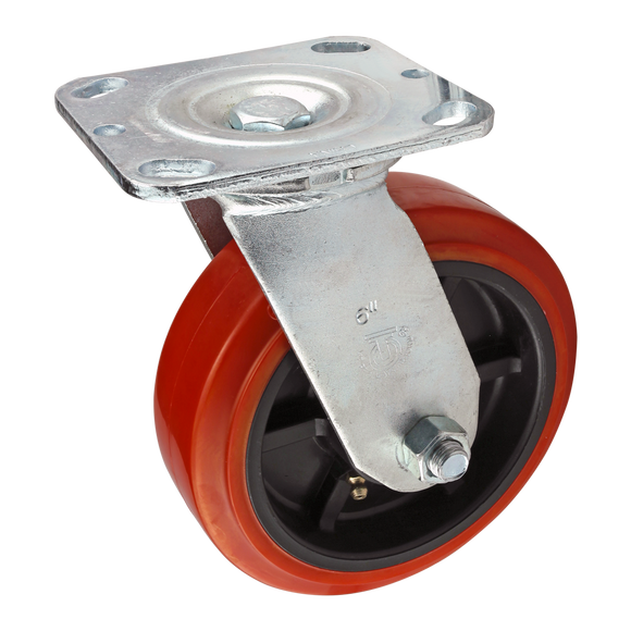 2712 -  Heavy-Duty Flange Mount Swivel Caster: 6.00"