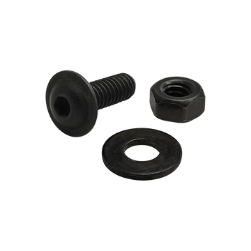 3004 -  Bolt Assembly: 1/4-20 x .750" Black FBHSCS with Washer and Hex Nut - Black Zinc