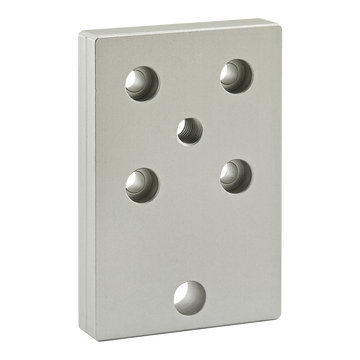 40-2180 -  40 Series 6 Hole - Leveling Anchoring Base Plate with M12 Tap