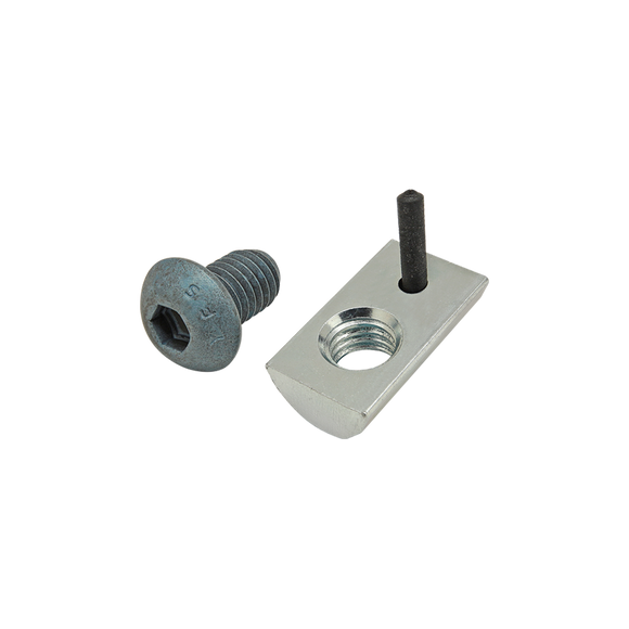 75-3452 -  Bolt Assembly: M8 x 12.00mm Blue BHSCS with Roll-In T-Nut with Flex Handle - Bright Zinc