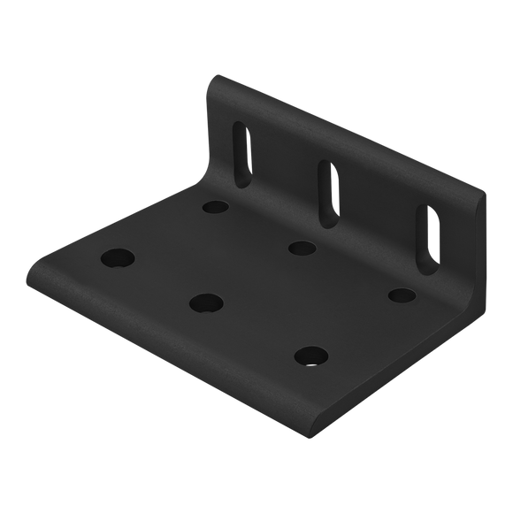 4281-BLACK -  15 Series 9 Hole - Wide Slotted Inside Corner Bracket