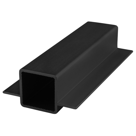 9015-145-BLACK-FB -  1" DOUBLE FLANGED QUICK FRM 145" BAR FL BLK ANOD