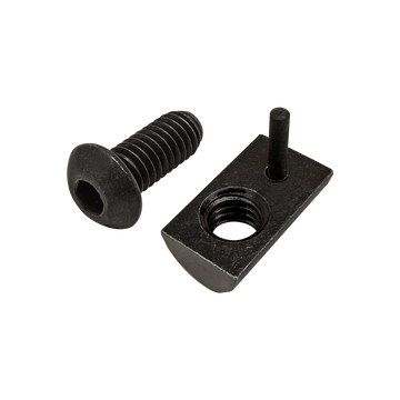 75-3829 -  Bolt Assembly: 5/16-18 x .750" Black BHSCS with Roll-In T-Nut with Flex Handle - Black Zinc