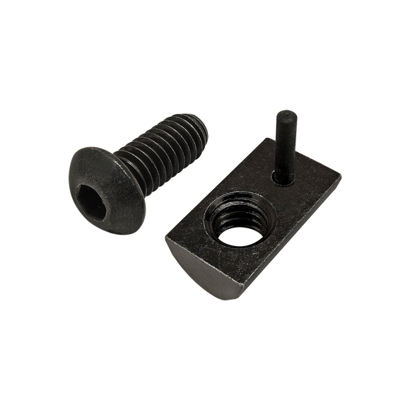 75-3829 -  Bolt Assembly: 5/16-18 x .750" Black BHSCS with Roll-In T-Nut with Flex Handle - Black Zinc