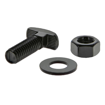 3301 -  Bolt Assembly: 5/16-18 x 1.000" Black Drop-In T-Slot Stud with Washer and Hex Nut - Black Zinc