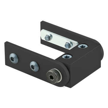 25-4030-BLACK -  25 Series Right Angle Universal Dynamic Pivot Assembly with Dual Straight Arms