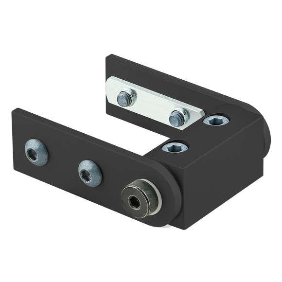 25-4030-BLACK -  25 Series Right Angle Universal Dynamic Pivot Assembly with Dual Straight Arms