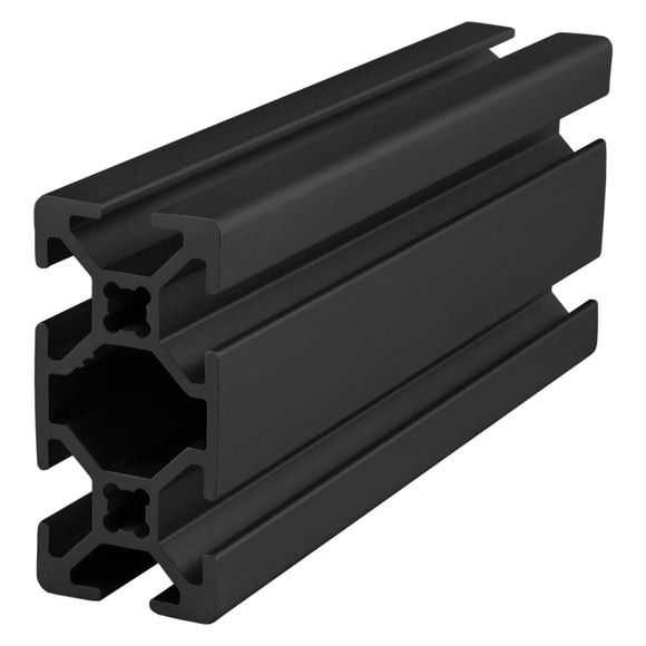 20-2040-6.05M-BLACK-FB -  20mm X 40mm T-SLOT EXT 6.05M BAR FULLBLACK ANODIZE