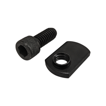 3455 -  Bolt Assembly: 5/16-18 x .750" Black SHCS and Slide-In Economy T-Nut - Offset Thread - Black Zinc
