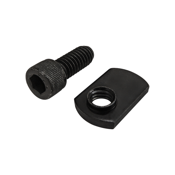 3455 -  Bolt Assembly: 5/16-18 x .750" Black SHCS and Slide-In Economy T-Nut - Offset Thread - Black Zinc