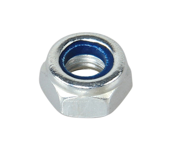M8-N -  Lock Nut for Caster White Zinc